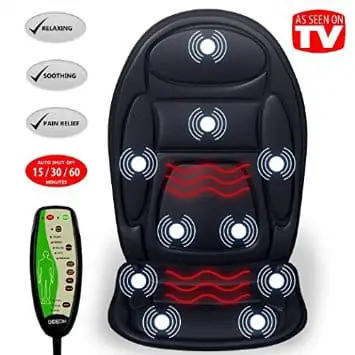 Gideon Seat Cushion with Vibrating Back and Shoulder Massager