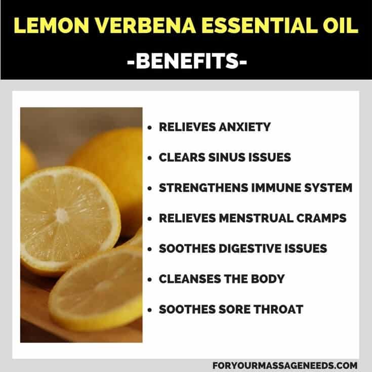 Lemon Verbena Essential Oil Health Benefits Listed