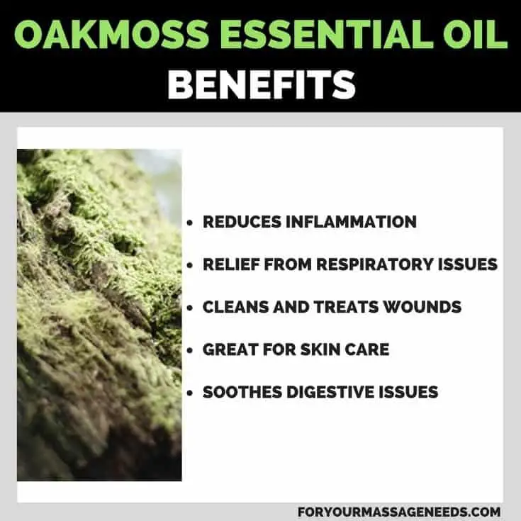 Oakmoss Essential Oil Health Benefits Listed