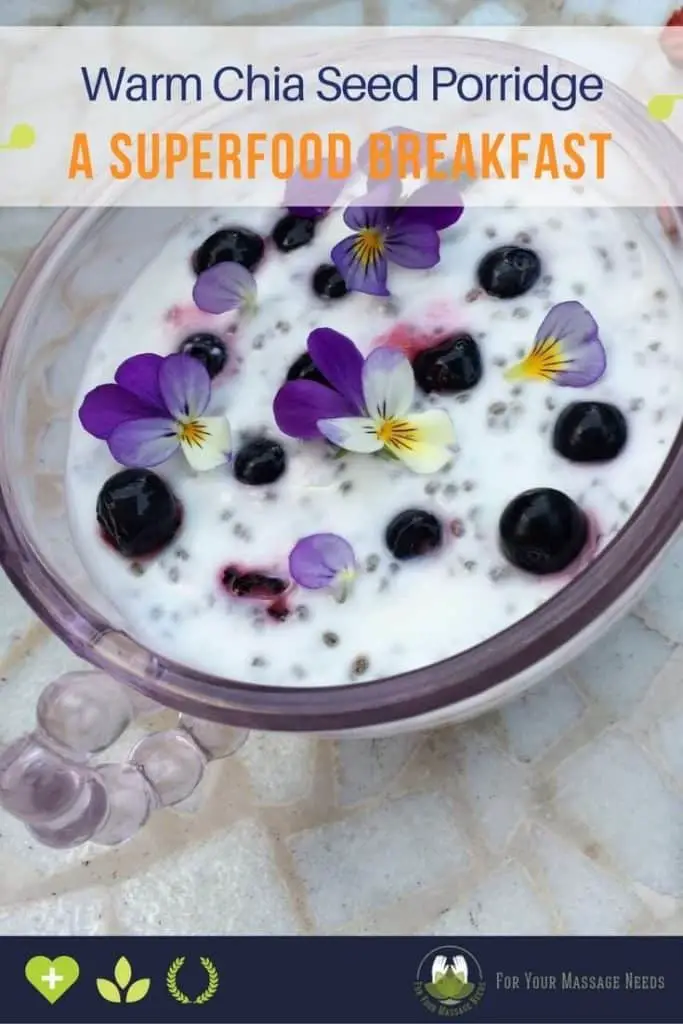 Warm Chia Seed Porridge Healthy Superfood Breakfast