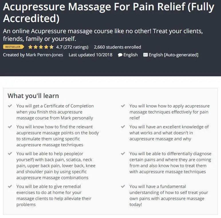 Acupressure Massage for Pain Relief Course