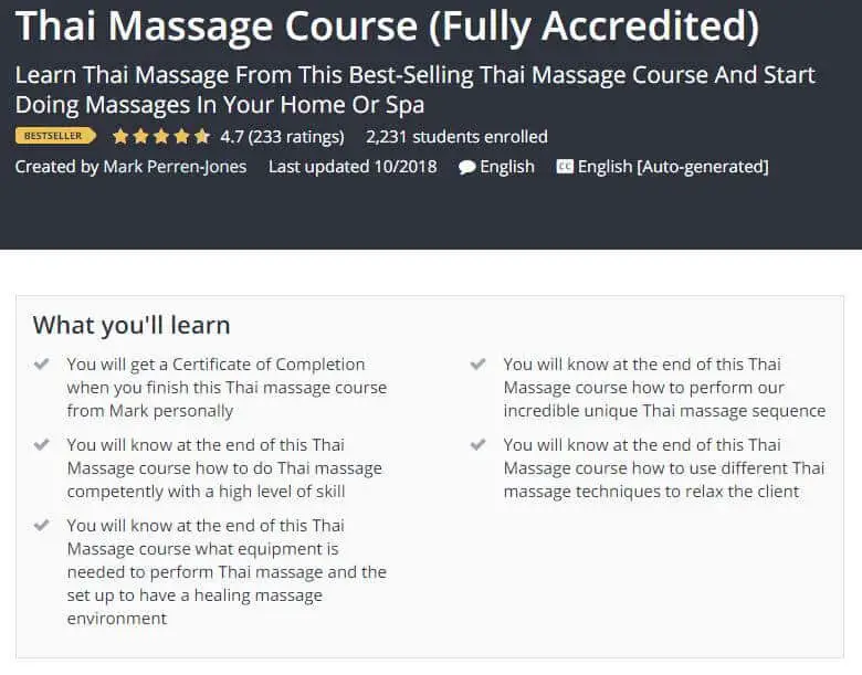 Thai Massage Course